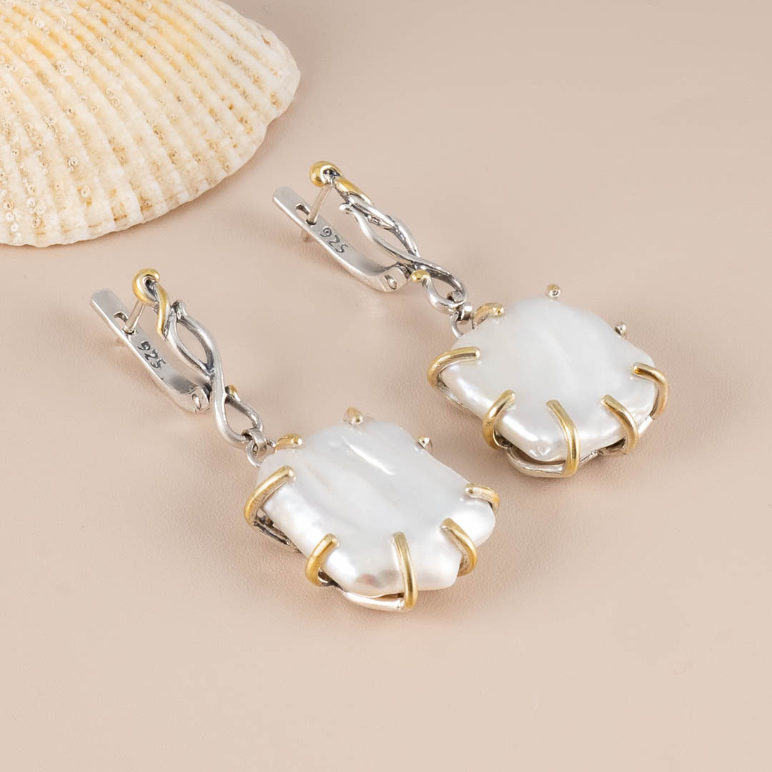 Err1453z Бароч.жемчуг Серьги (Ag 925)