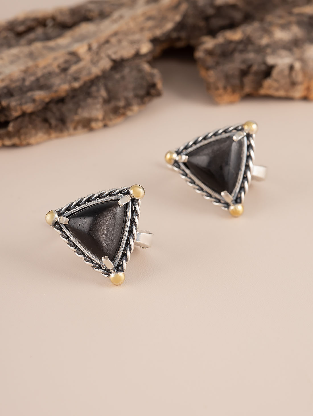 Err1482z Обсидиан Серьги (Ag 925)