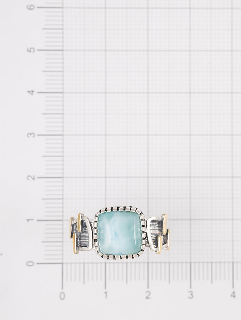 Rrr1515z Ларимар Кольцо (Ag 925)