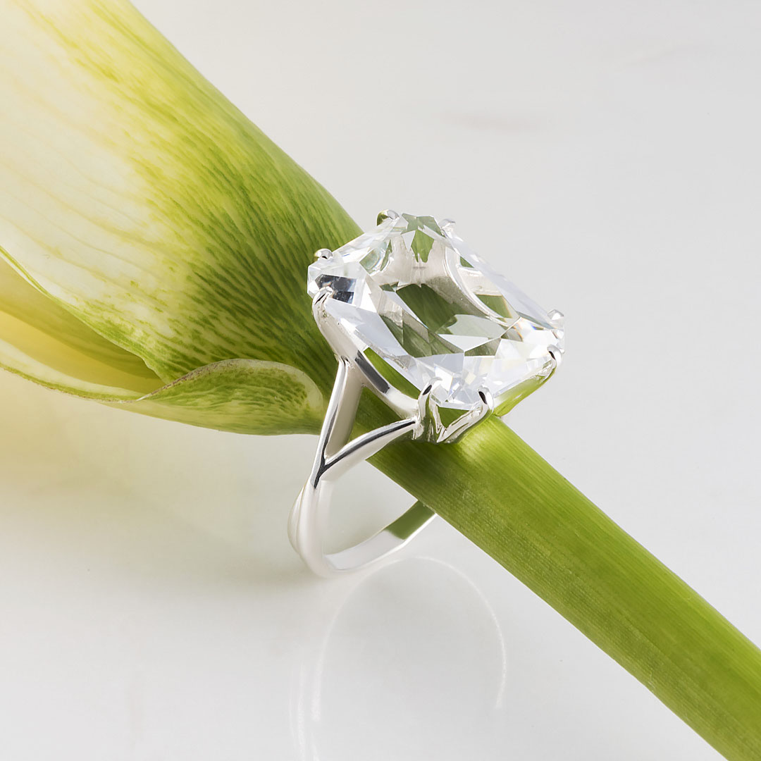 0469R Хрусталь Кольцо (Ag 925)