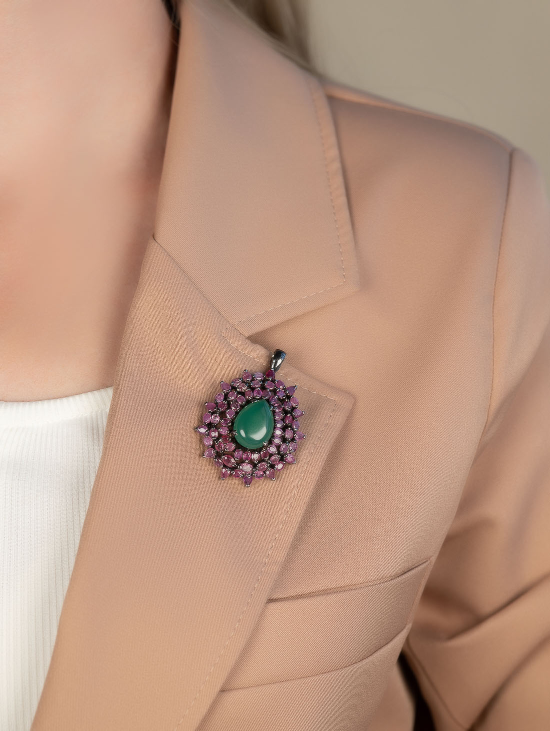 042377 Брошь-кулон (Ag 925)