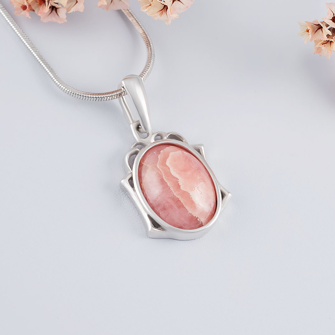 2564R Родохрозит Подвеска (Ag 925)