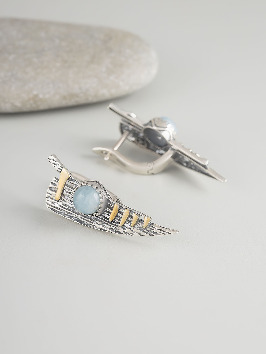 Err1498z Аквамарин Серьги (Ag 925)