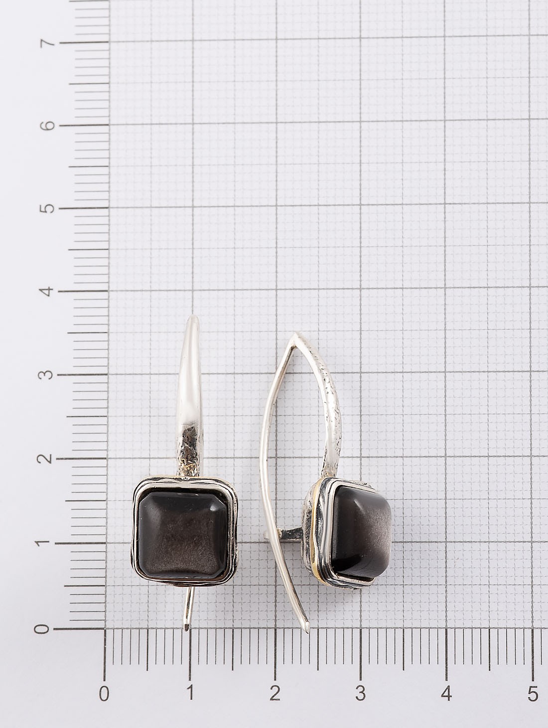 Err1306z Обсидиан Серьги (Ag 925)