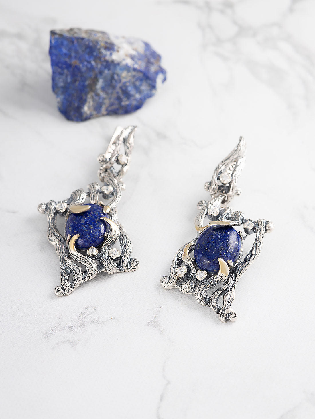 Err1103z Лазурит Серьги (Ag_925)