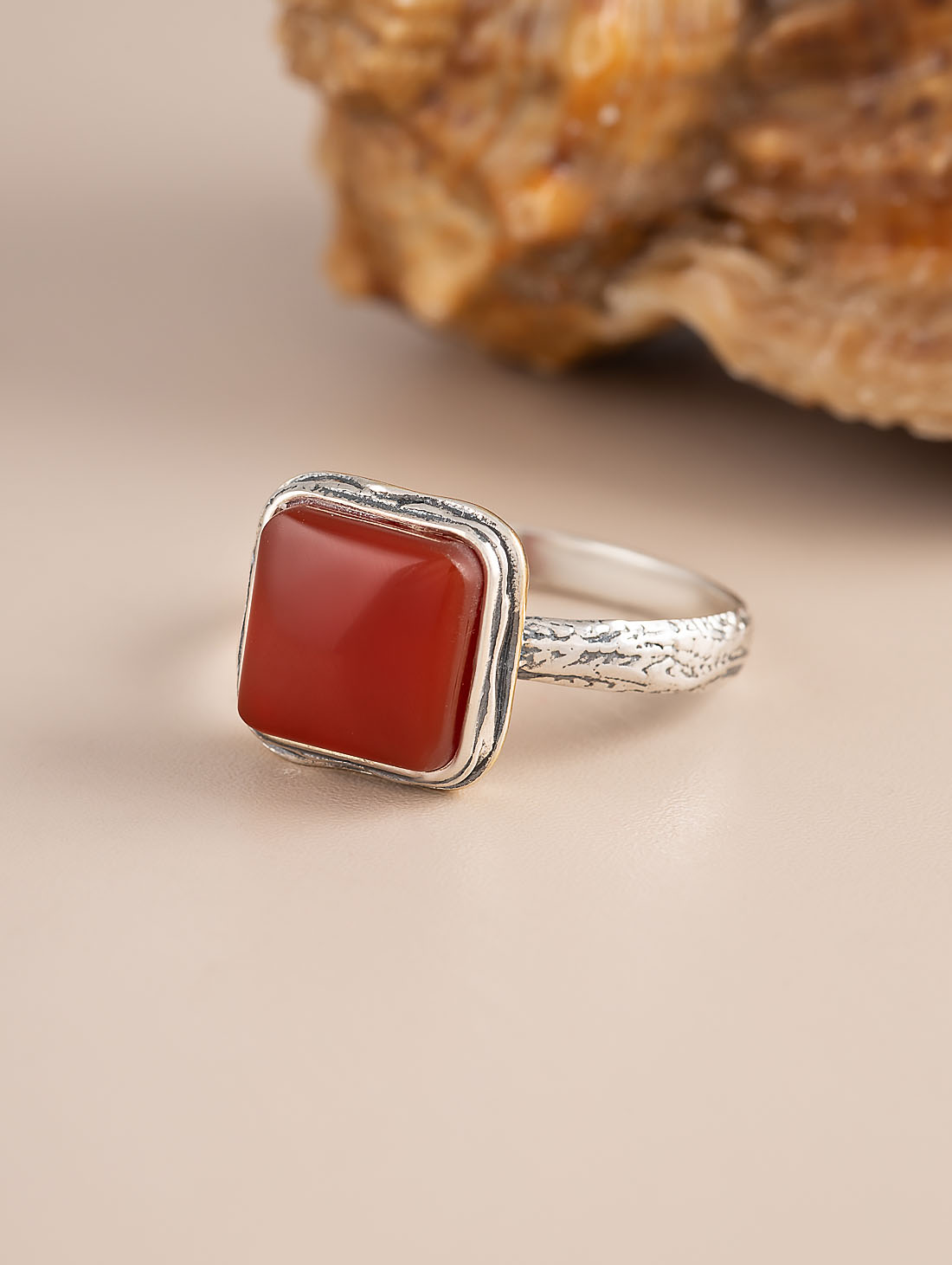 Rrr1306z Сердолик Кольцо (Ag 925)