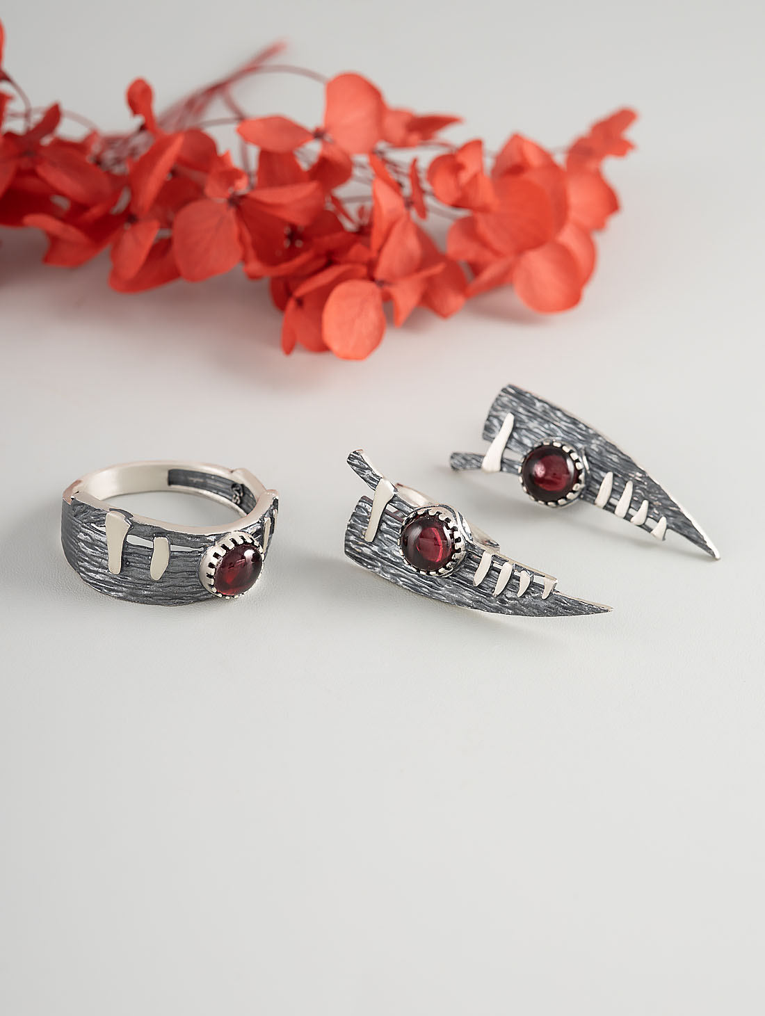 Err1498 Гранат Серьги (Ag 925)