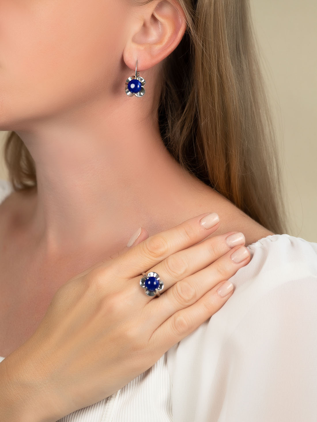 0271R Лазурит Кольцо (Ag 925)