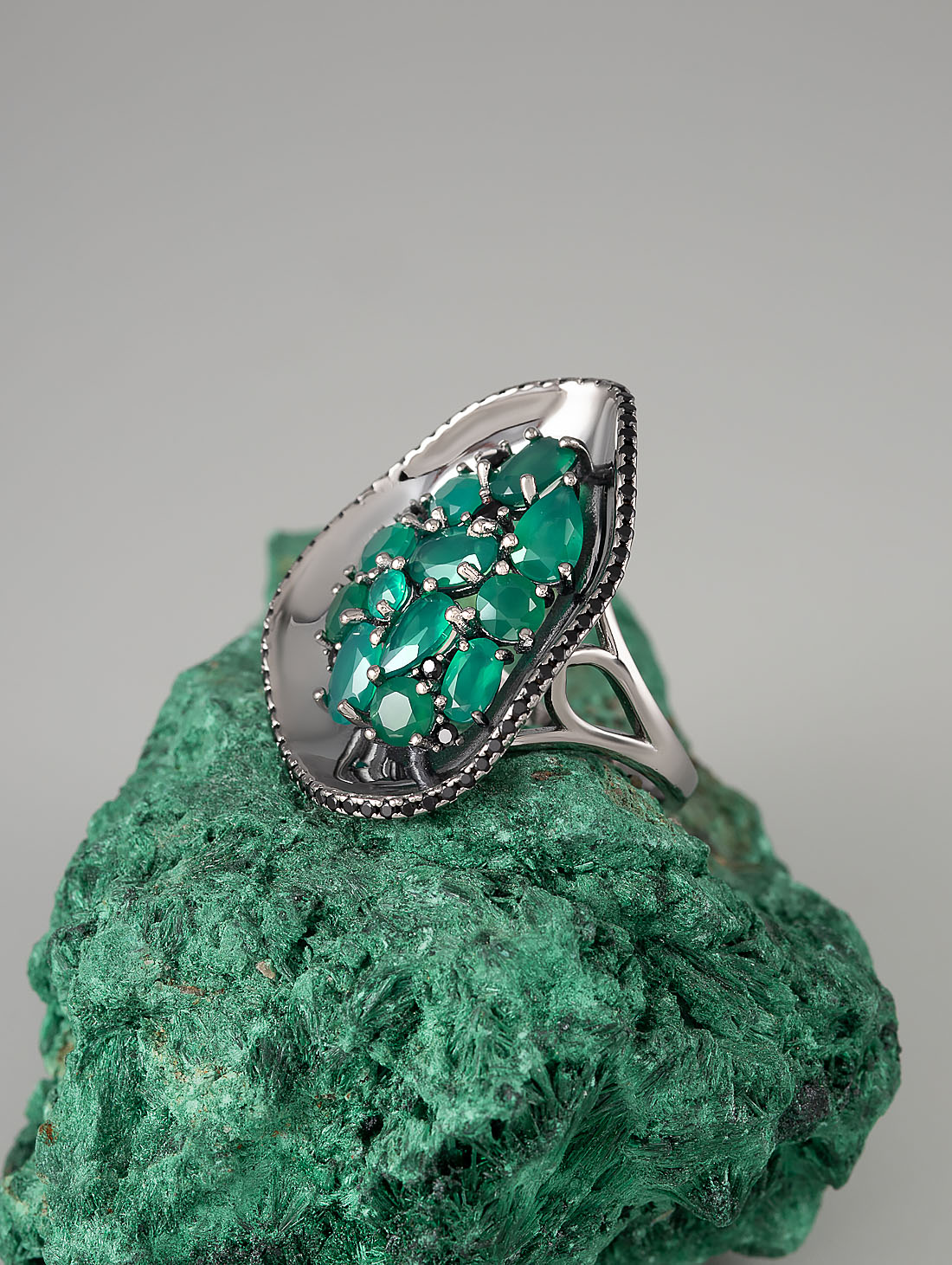 К0422А Агат Кольцо (Ag 925)