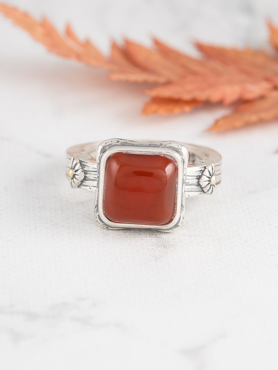 Rrr1260z Сердолик Кольцо (Ag 925)