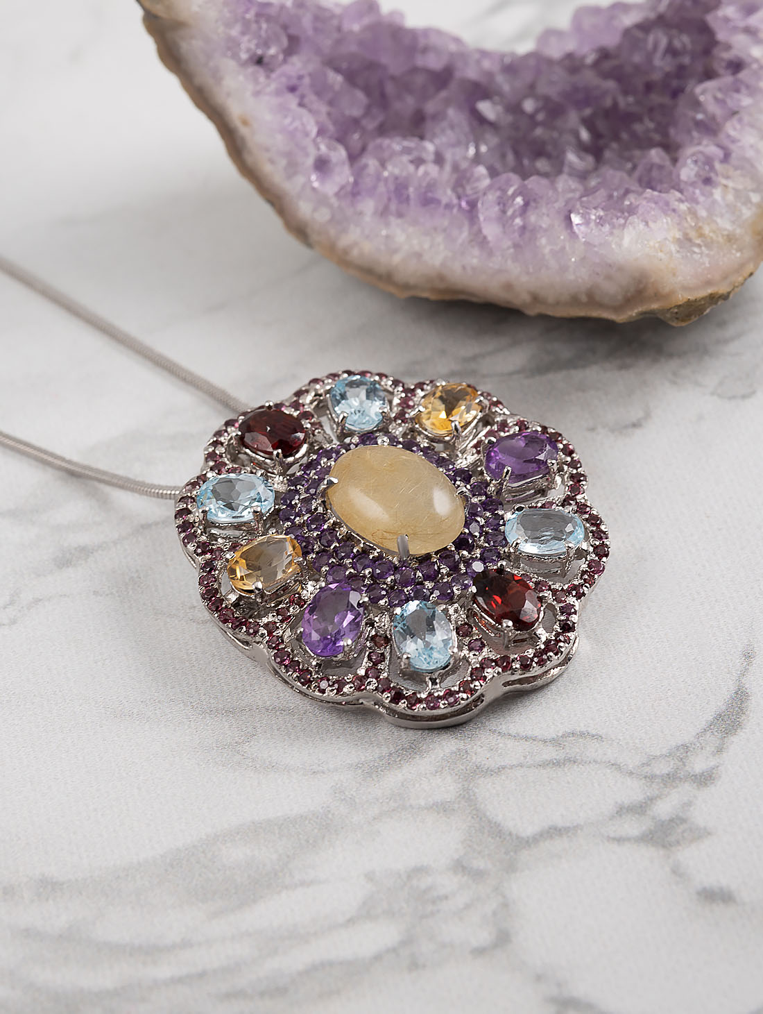 042398 Брошь-кулон (Ag 925)