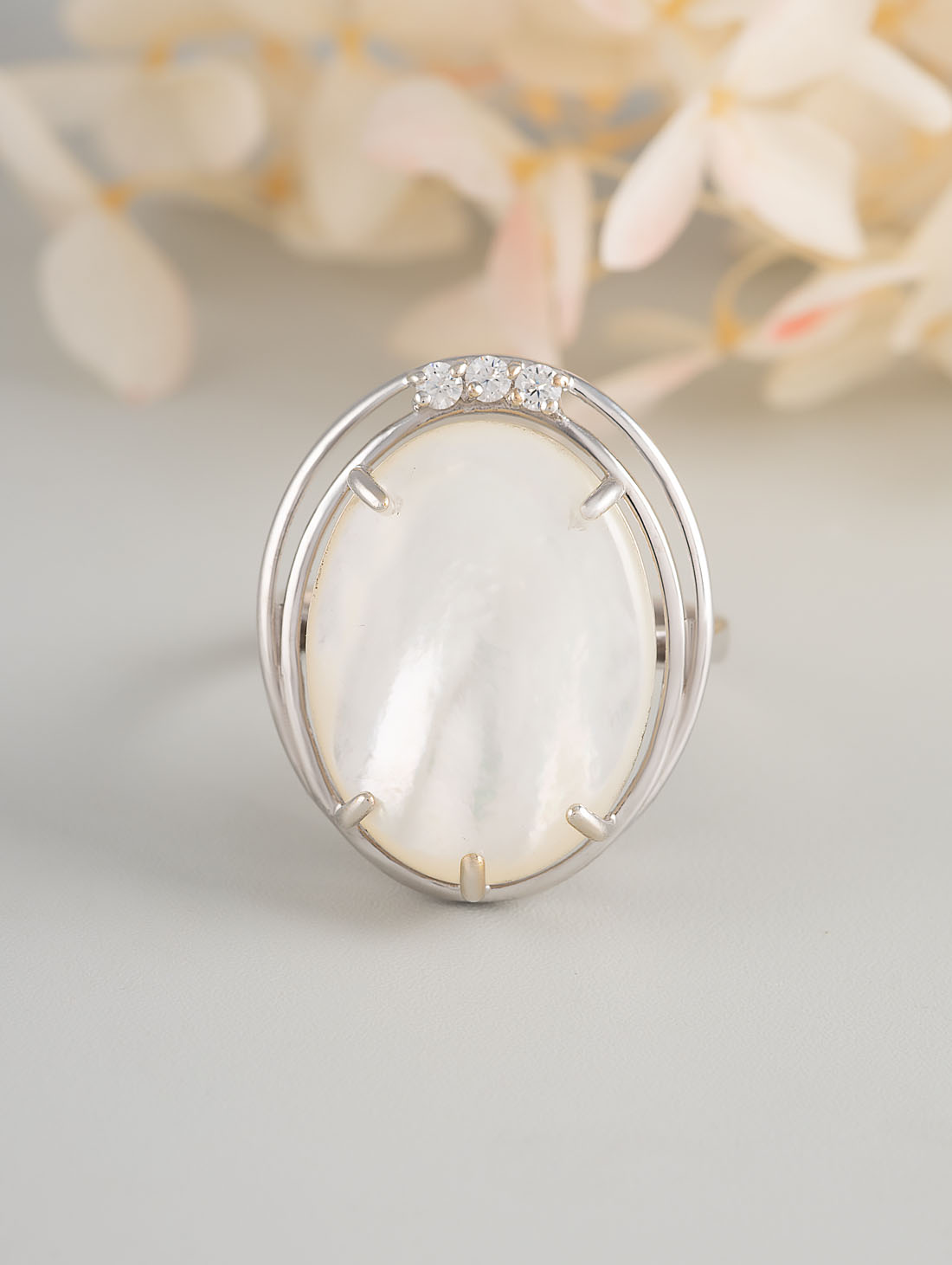 0553R Перламутр Кольцо (Ag 925)