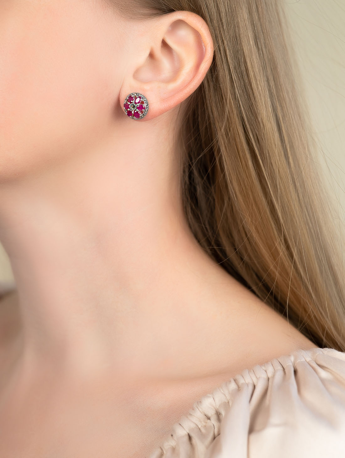 300201 Серьги пуссеты (Ag 925)