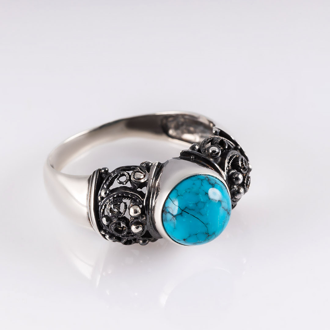 0227 Бирюза Кольцо (Ag 925)