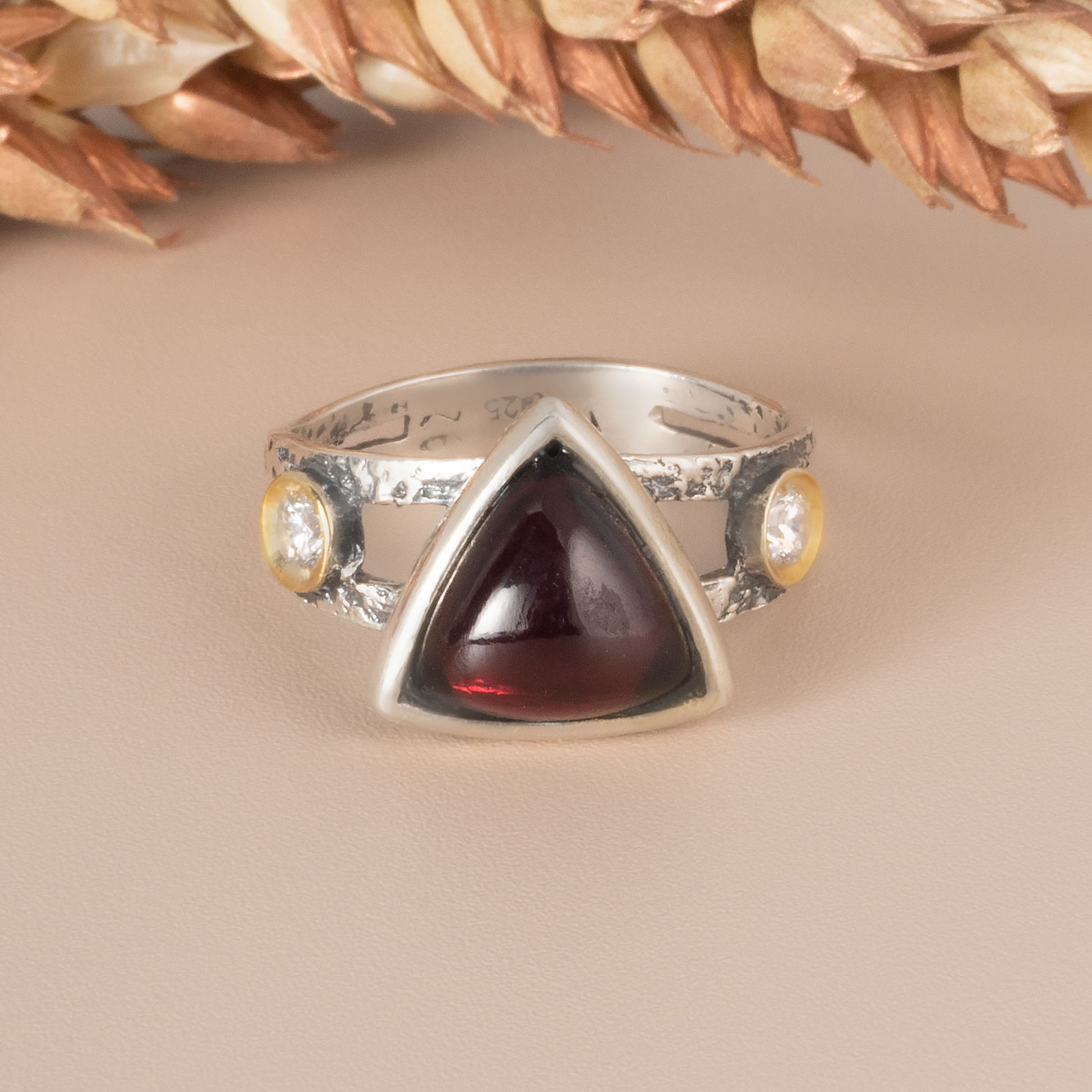 Rrr1254z Гранат Кольцо (Ag_925)