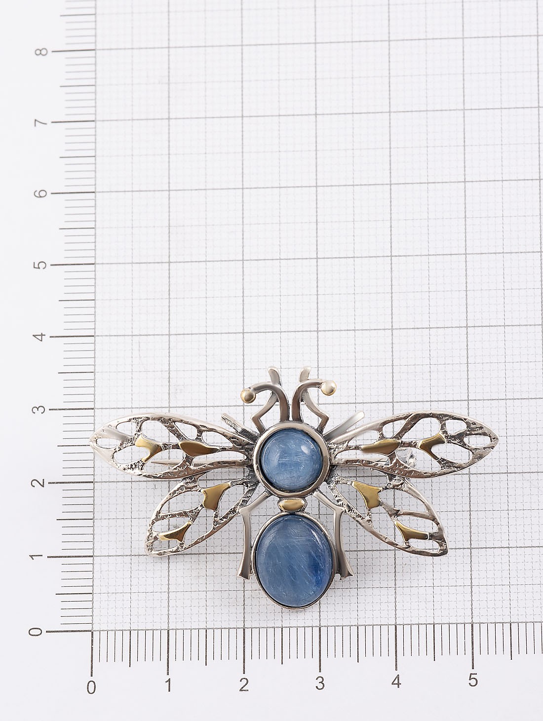 Brr1284z Кианит Брошь (Ag 925)