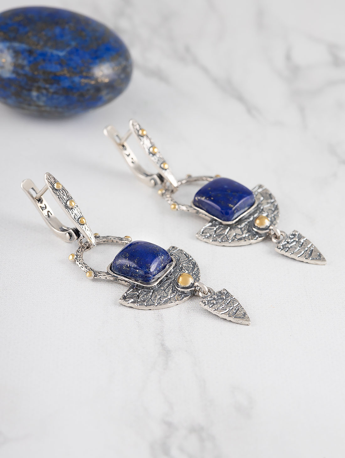 Err1226z Лазурит Серьги (Ag 925)