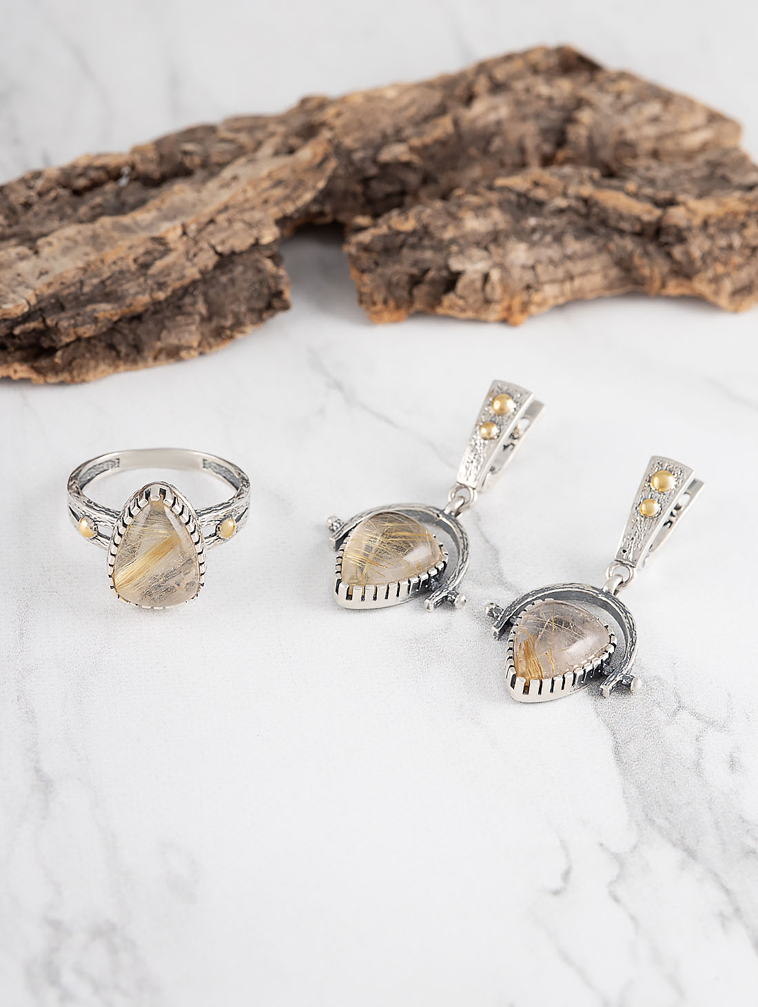 Err1483z Рутил Серьги (Ag 925)