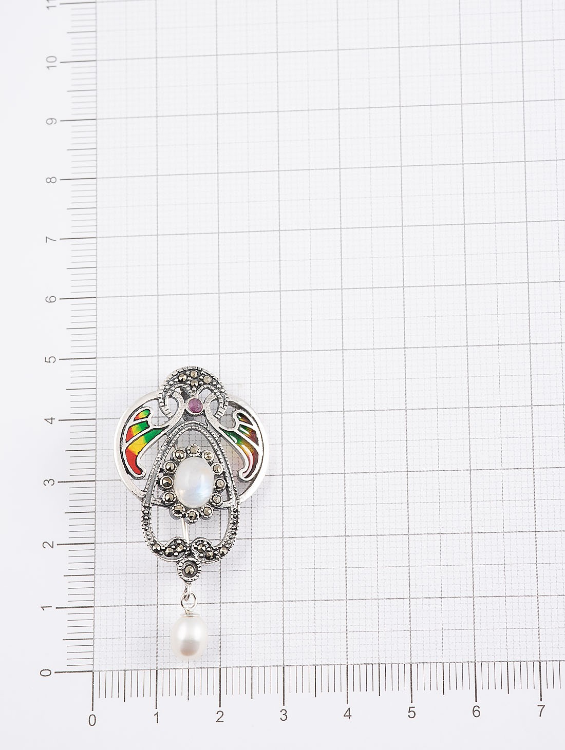 91530 Брошь-кулон (Ag 925)