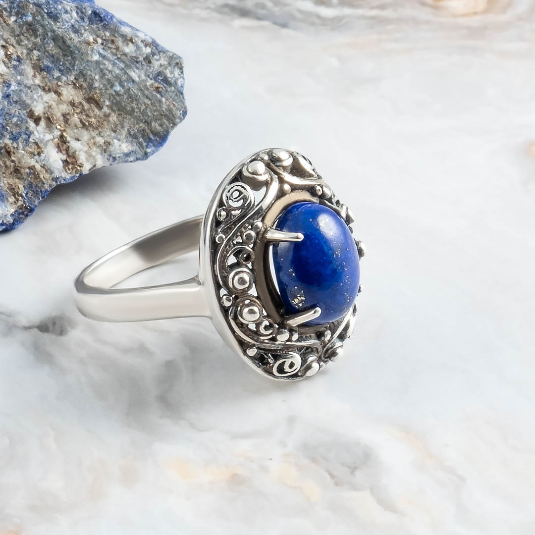 0222 Лазурит Кольцо (Ag 925)