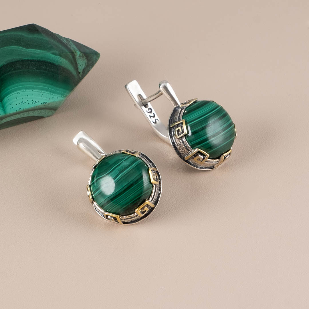 Err1300z Малахит Серьги (Ag 925)