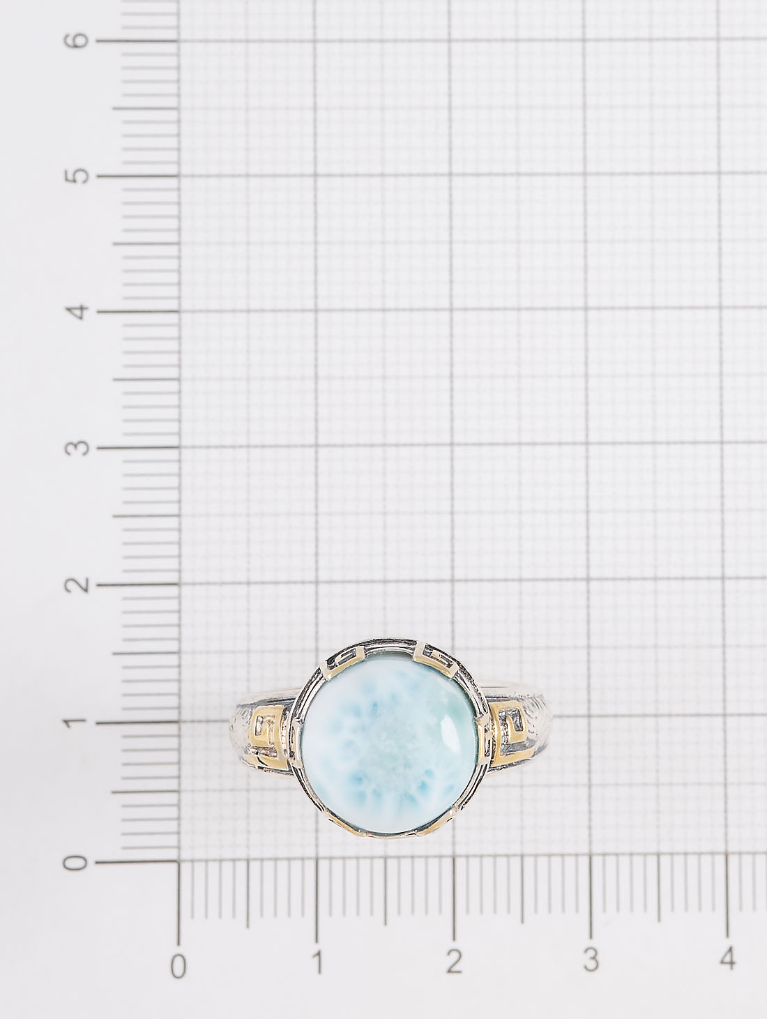 Rrr1300z Ларимар Кольцо (Ag 925)