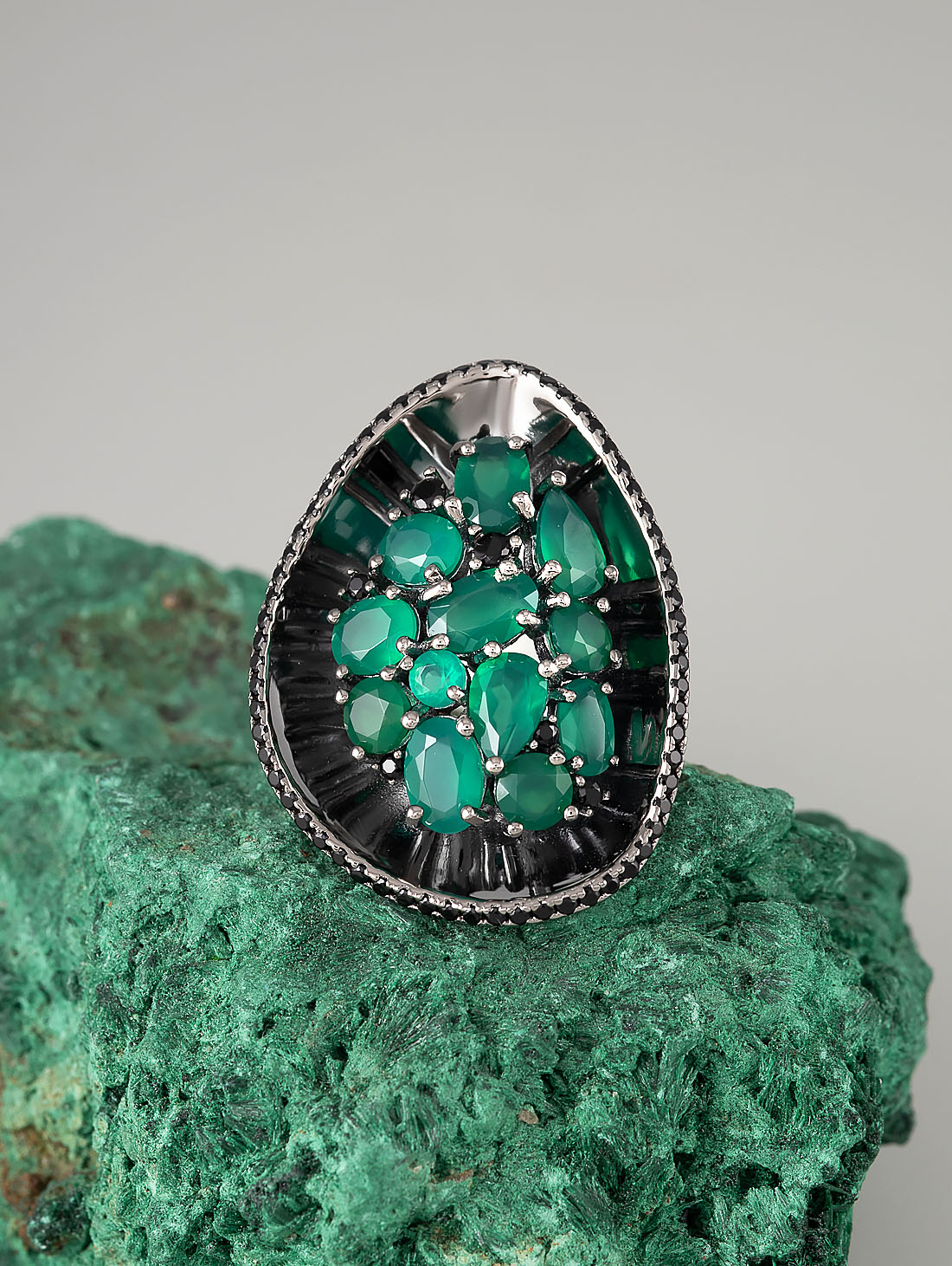 К0422А Агат Кольцо (Ag 925)