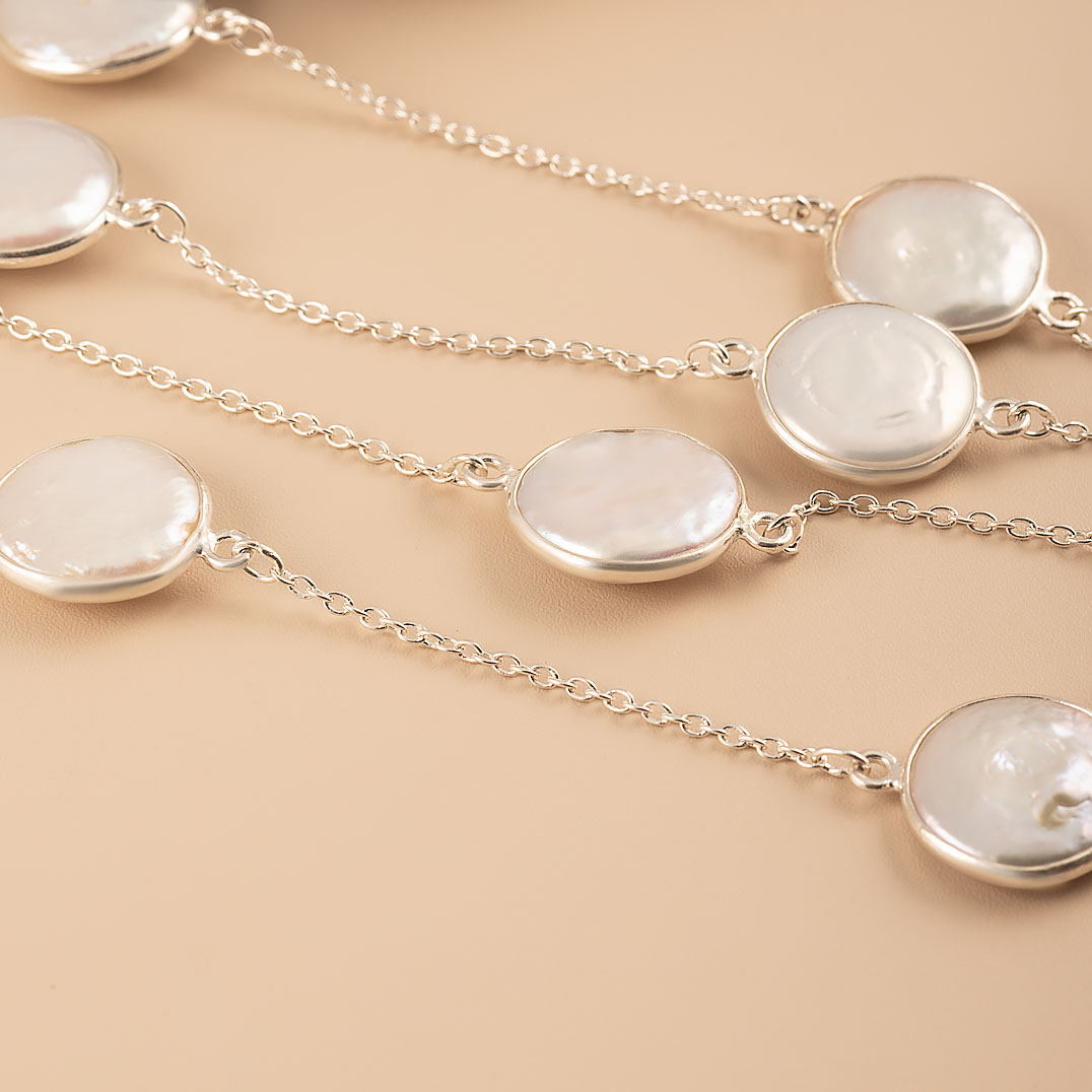 1300124 Колье (Ag 925)