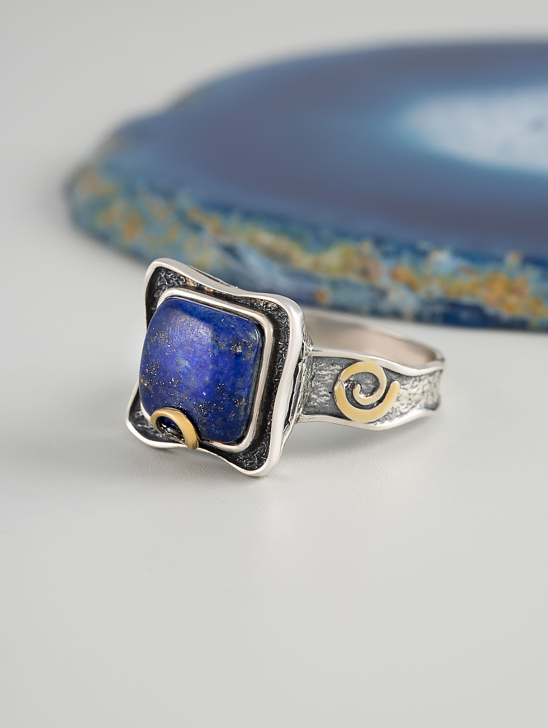 Rrr1331z Лазурит Кольцо (Ag 925)