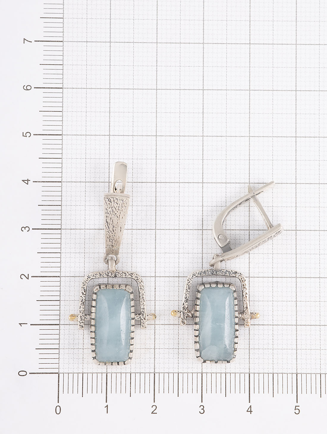 Err1481z Аквамарин Серьги (Ag_925)