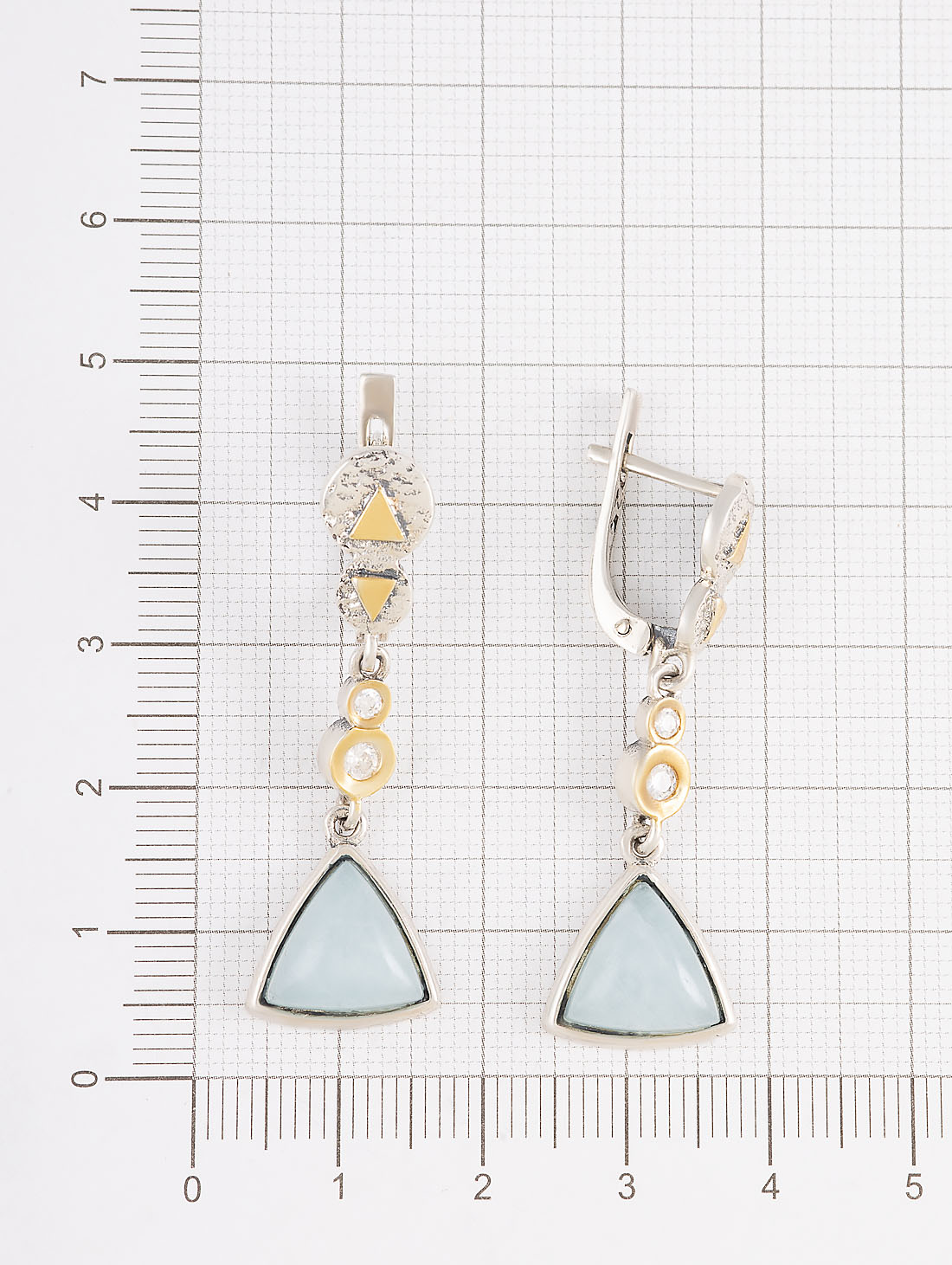 Err1254z Аквамарин Серьги (Ag 925)