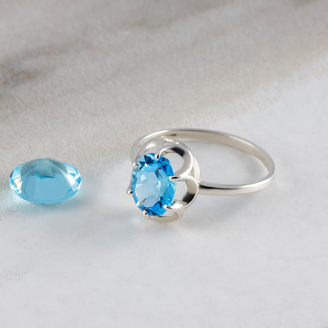 0549R Топаз Кольцо (Ag 925)