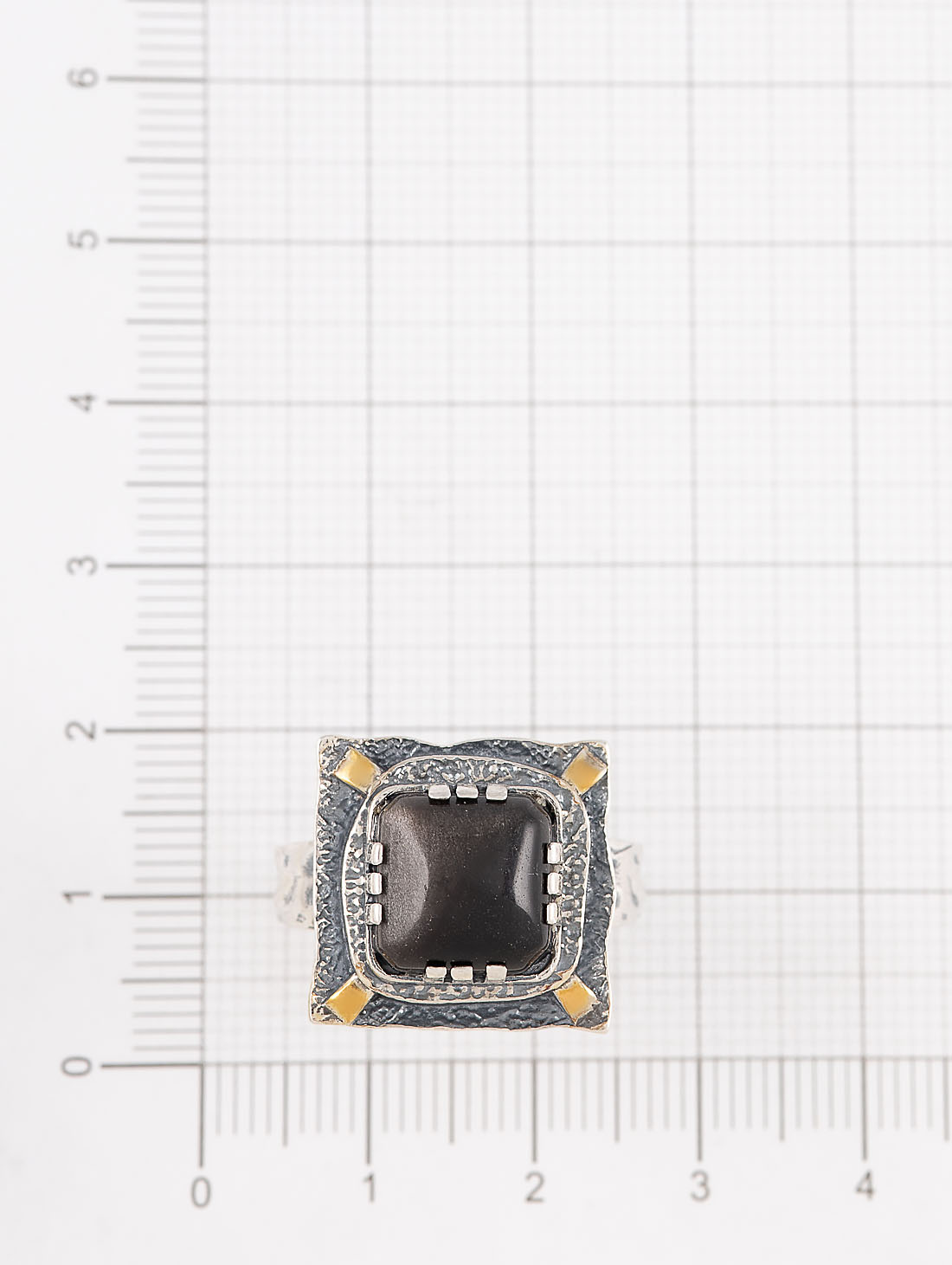 Rrr1479z Обсидиан Кольцо (Ag 925)