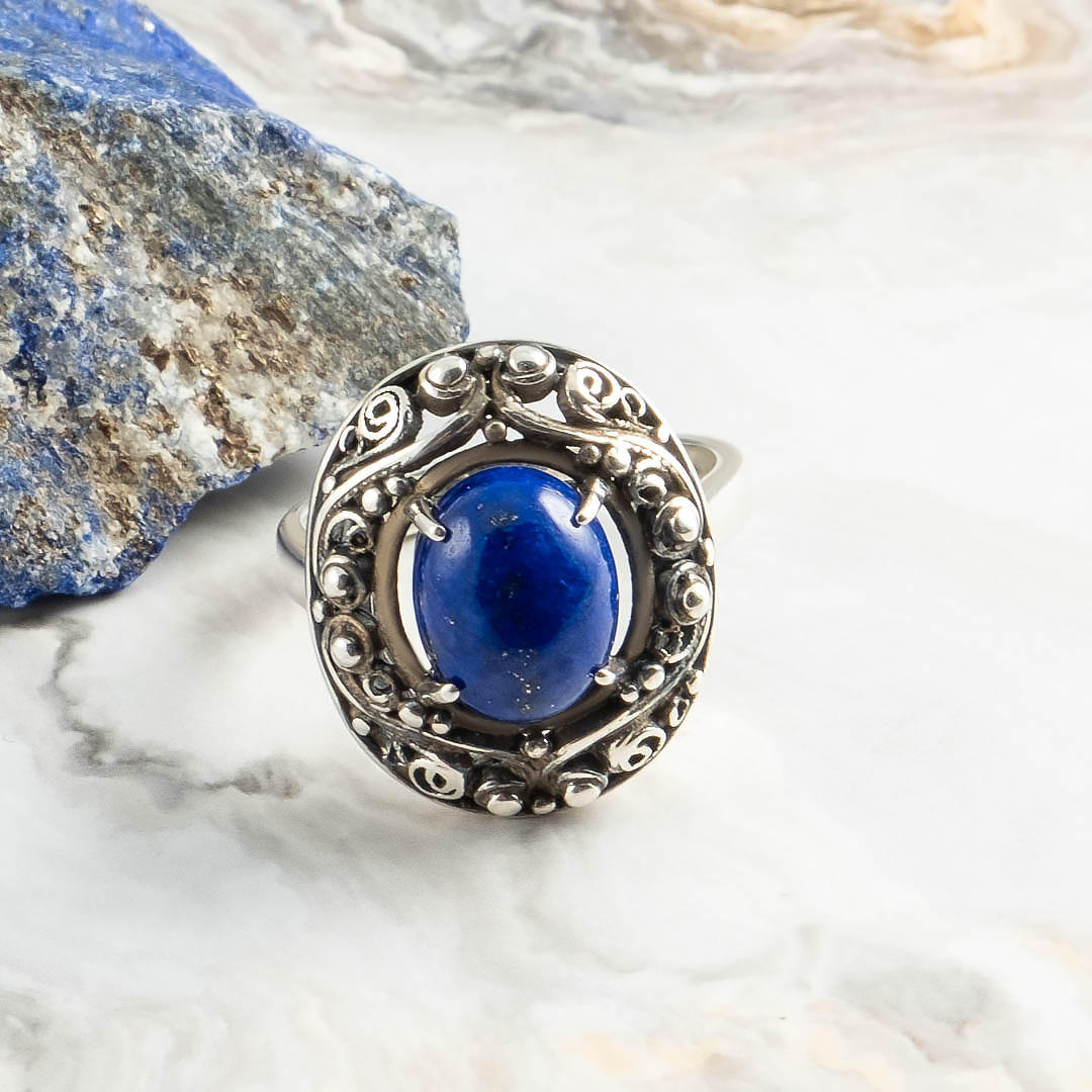 0222 Лазурит Кольцо (Ag 925)