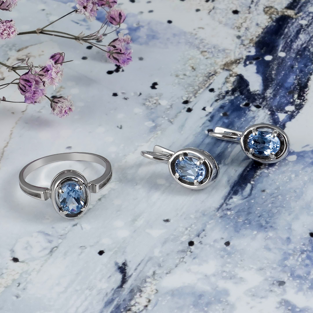 1240RТопаз Серьги (Ag 925)