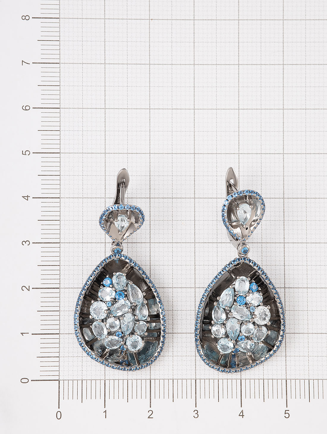 С0422Т Топаз Серьги (Ag 925)