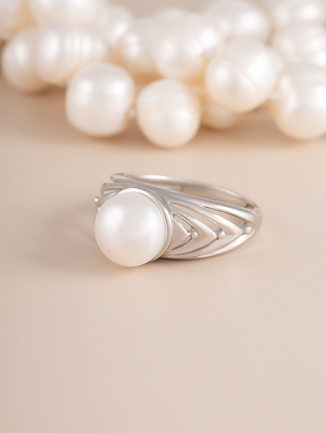 0385R Жемчуг Кольцо (Ag 925)