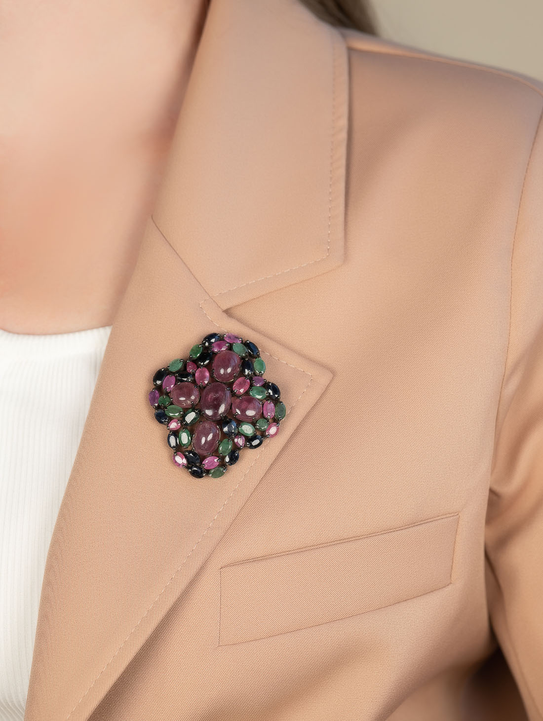 042393 Брошь-кулон (Ag 925)