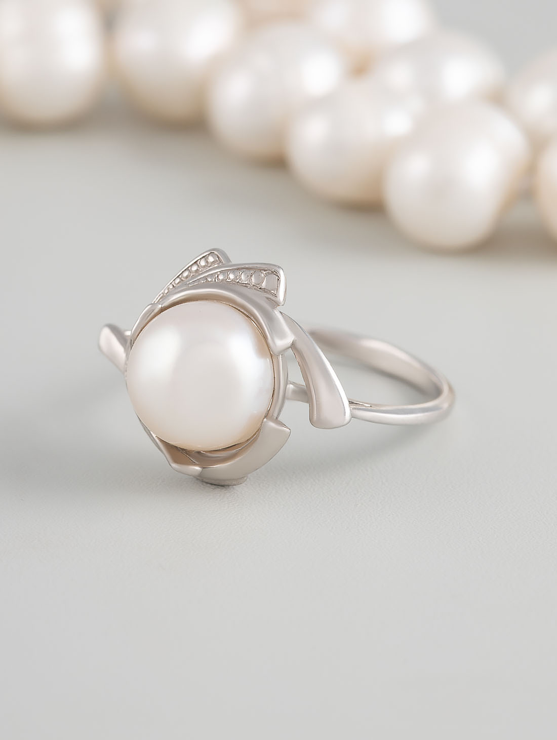 0387R Жемчуг Кольцо (Ag 925)