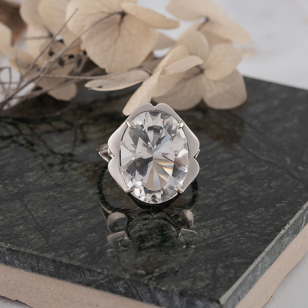 0575R Хрусталь Кольцо (Ag 925)