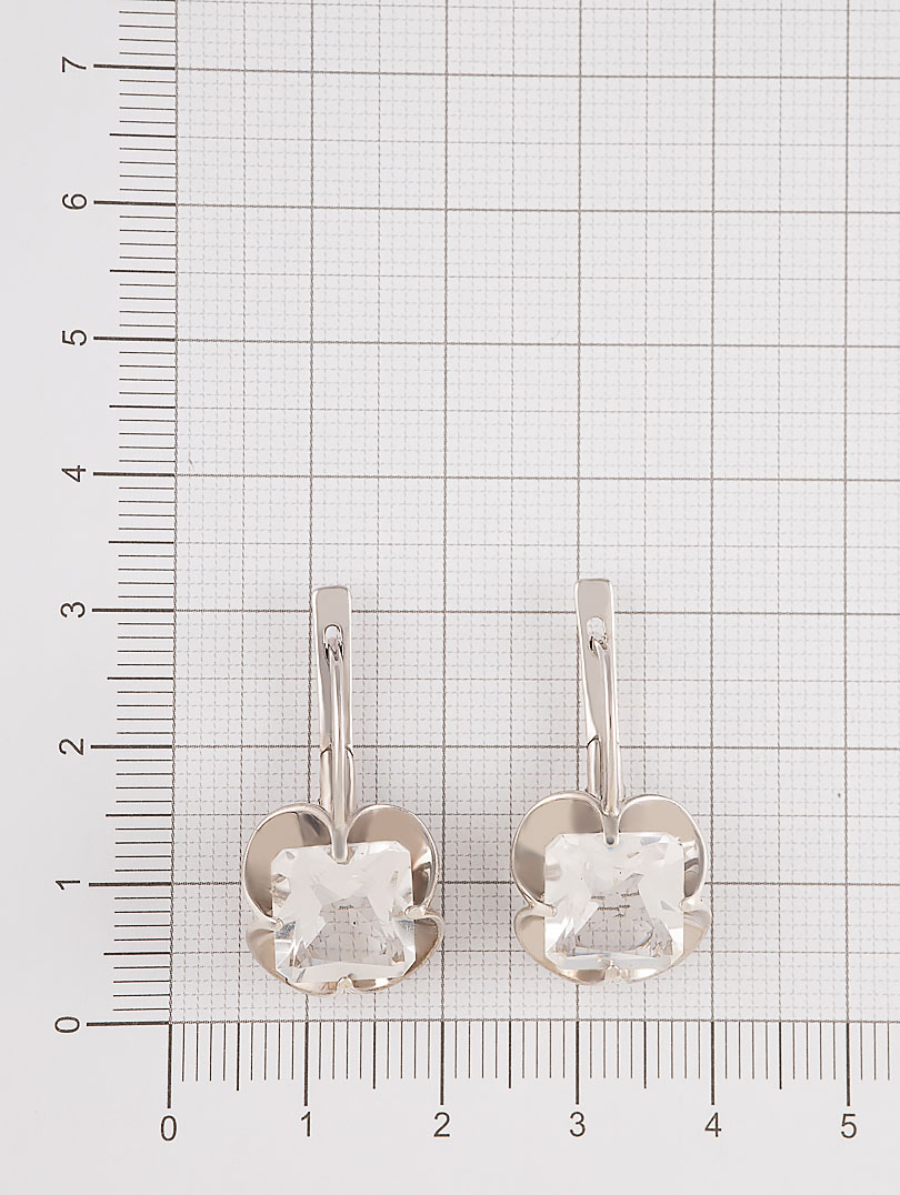 1271R Хрусталь Серьги (Ag 925)