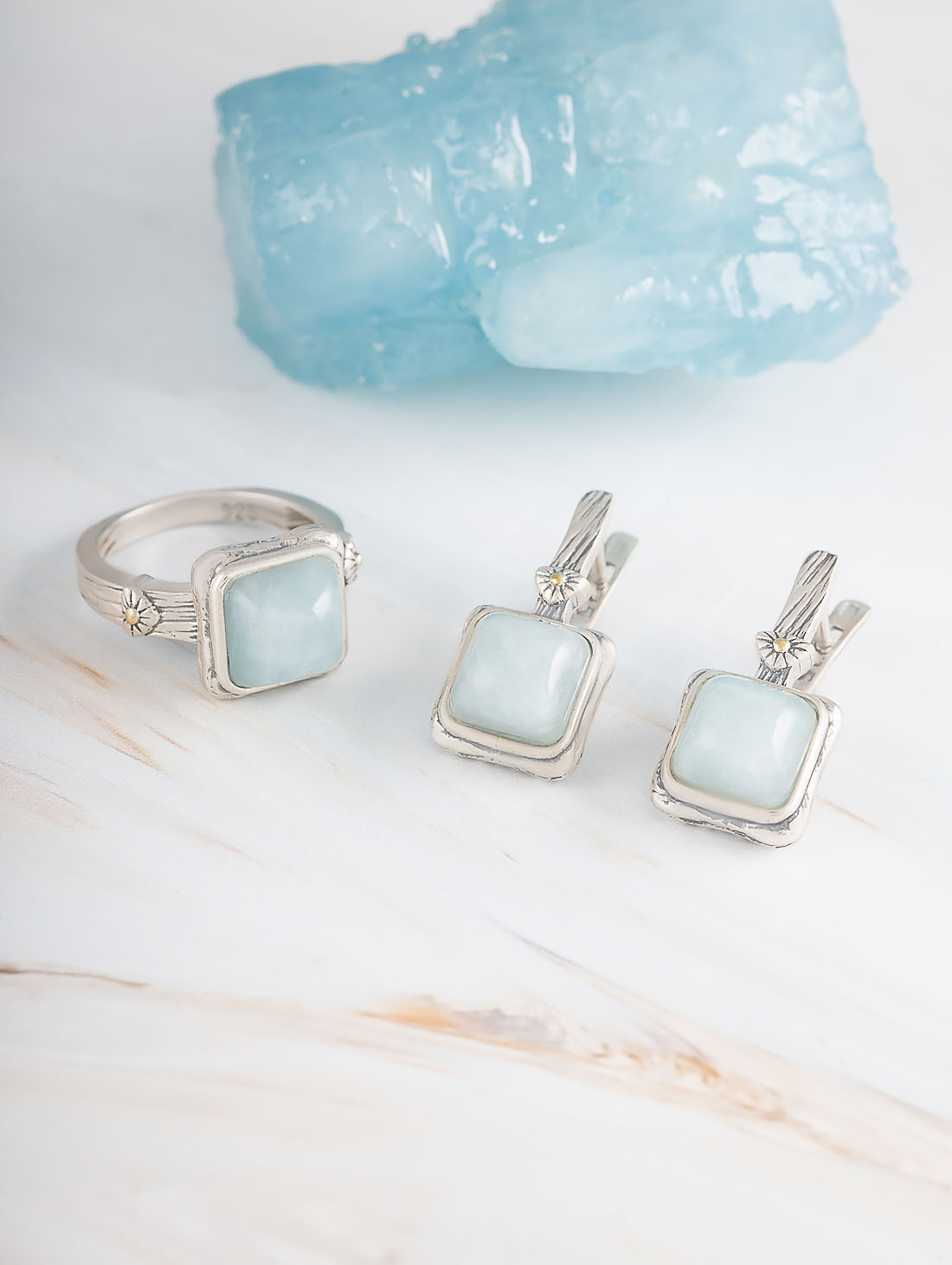 Rrr1260z Аквамарин Кольцо (Ag 925)