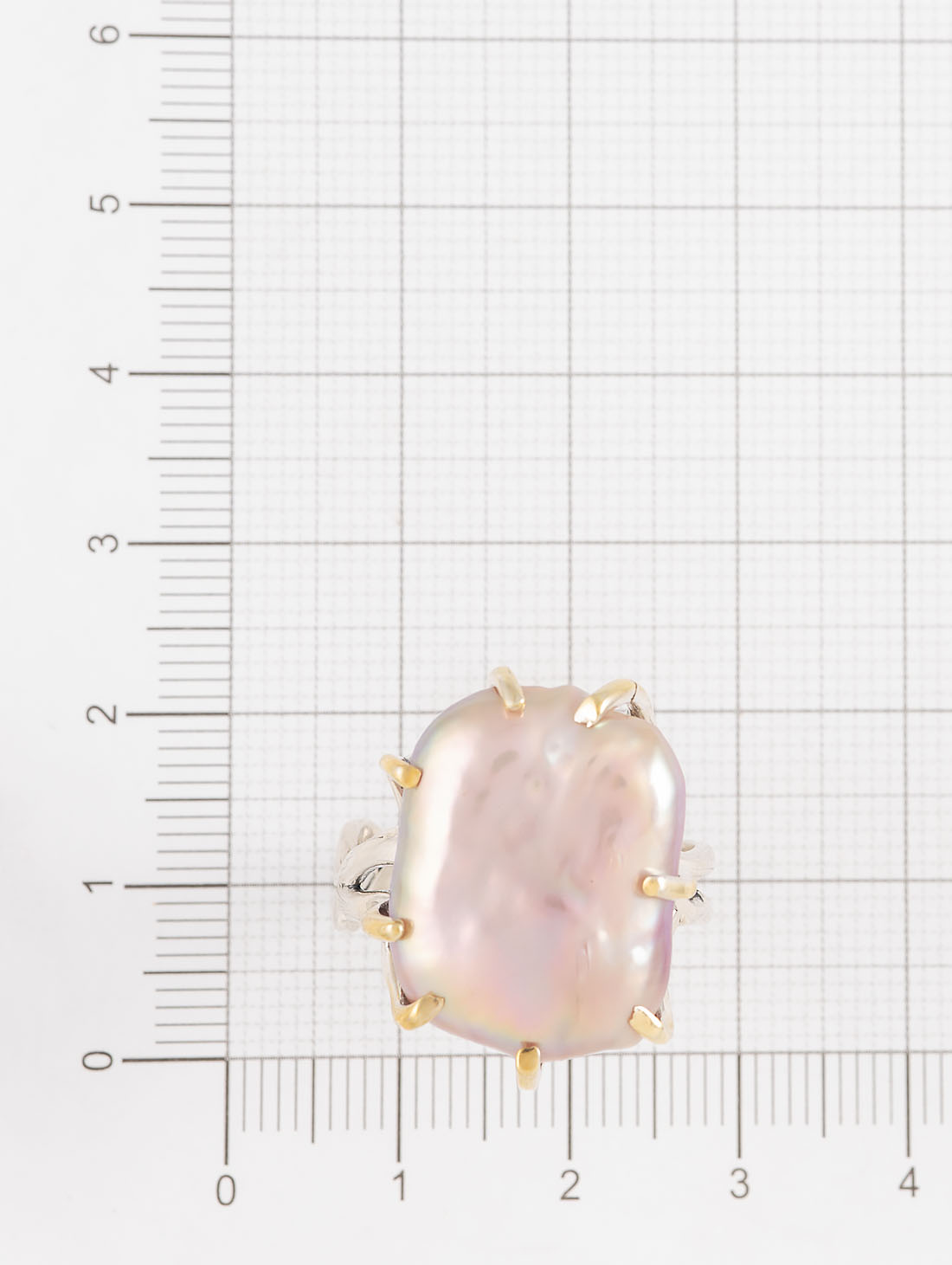 Rrr1453z Бароч.жемчуг роз Кольцо (Ag 925)