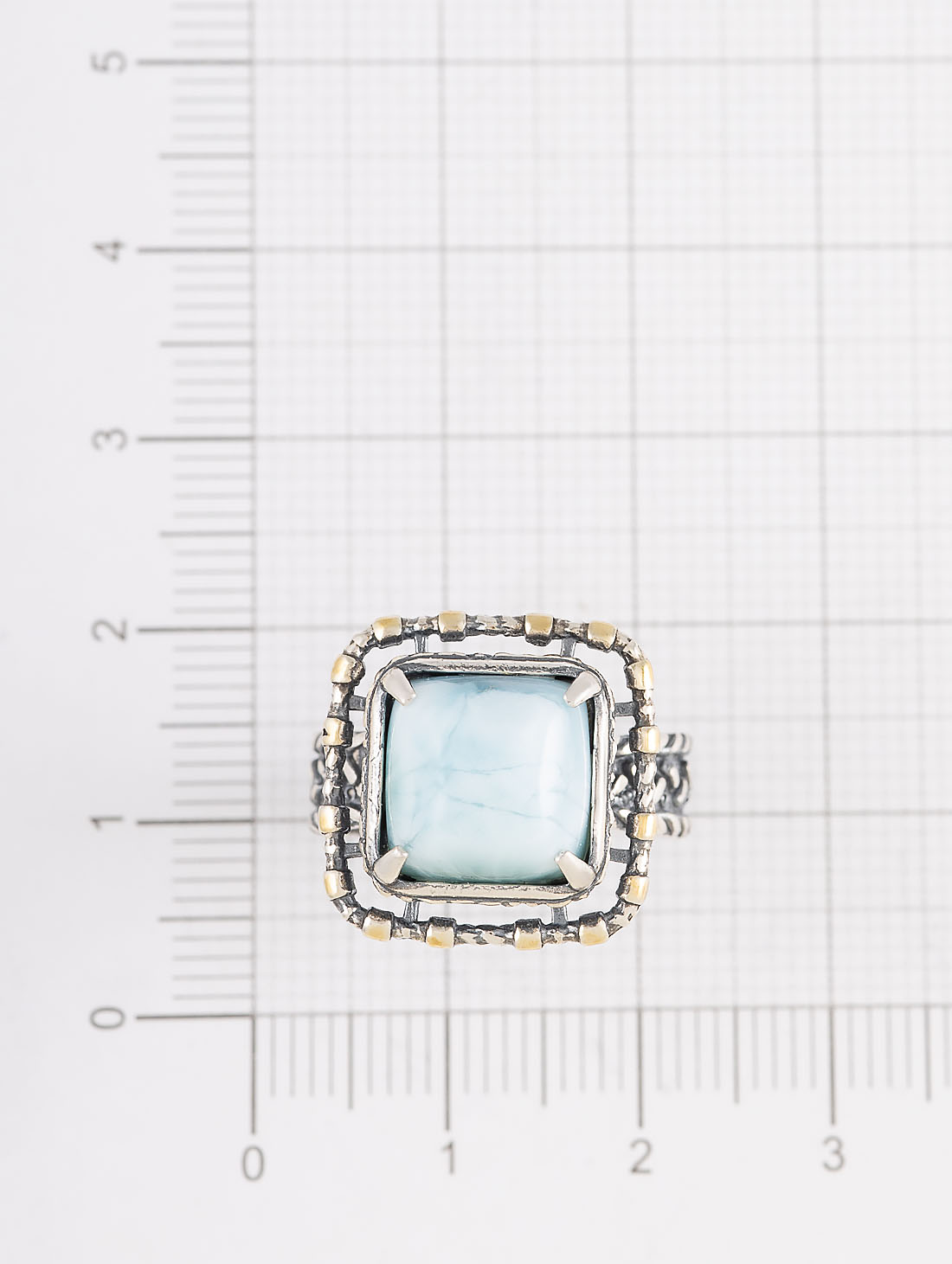 Rrr1324z Ларимар Кольцо (Ag_925)