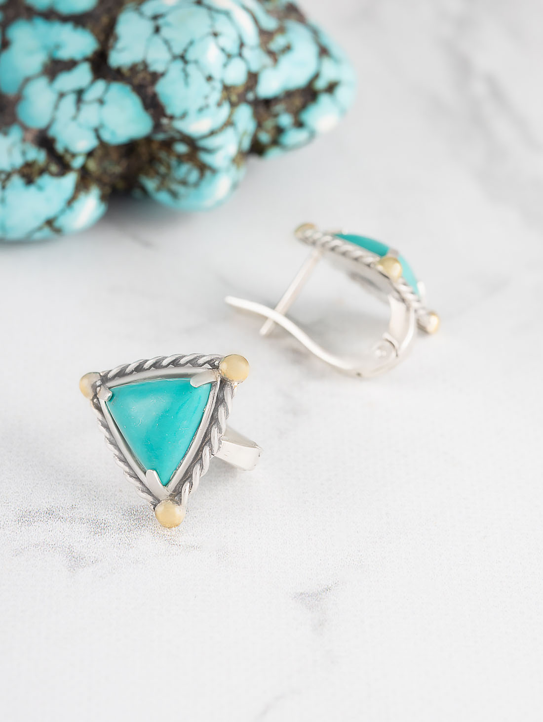 Err1482z Бирюза Серьги (Ag 925)