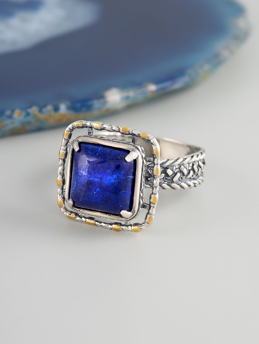 Rrr1324z Лазурит Кольцо (Ag_925)