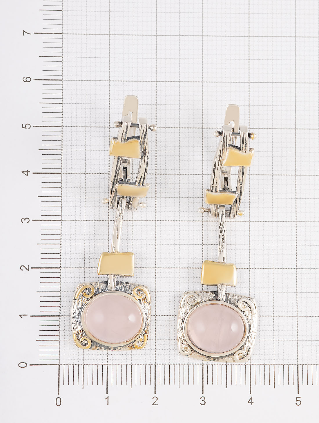 Err1157z Роз.кварц Серьги (Ag 925)