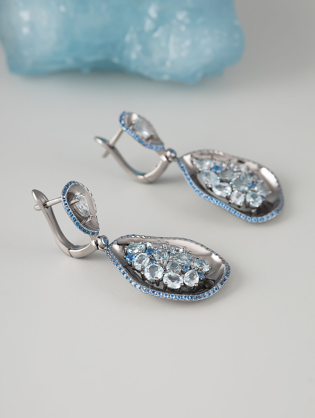 С0422Т Топаз Серьги (Ag 925)