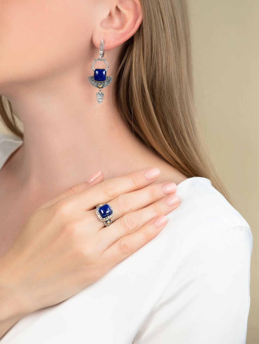 Rrr1226z Лазурит Кольцо (Ag_925)