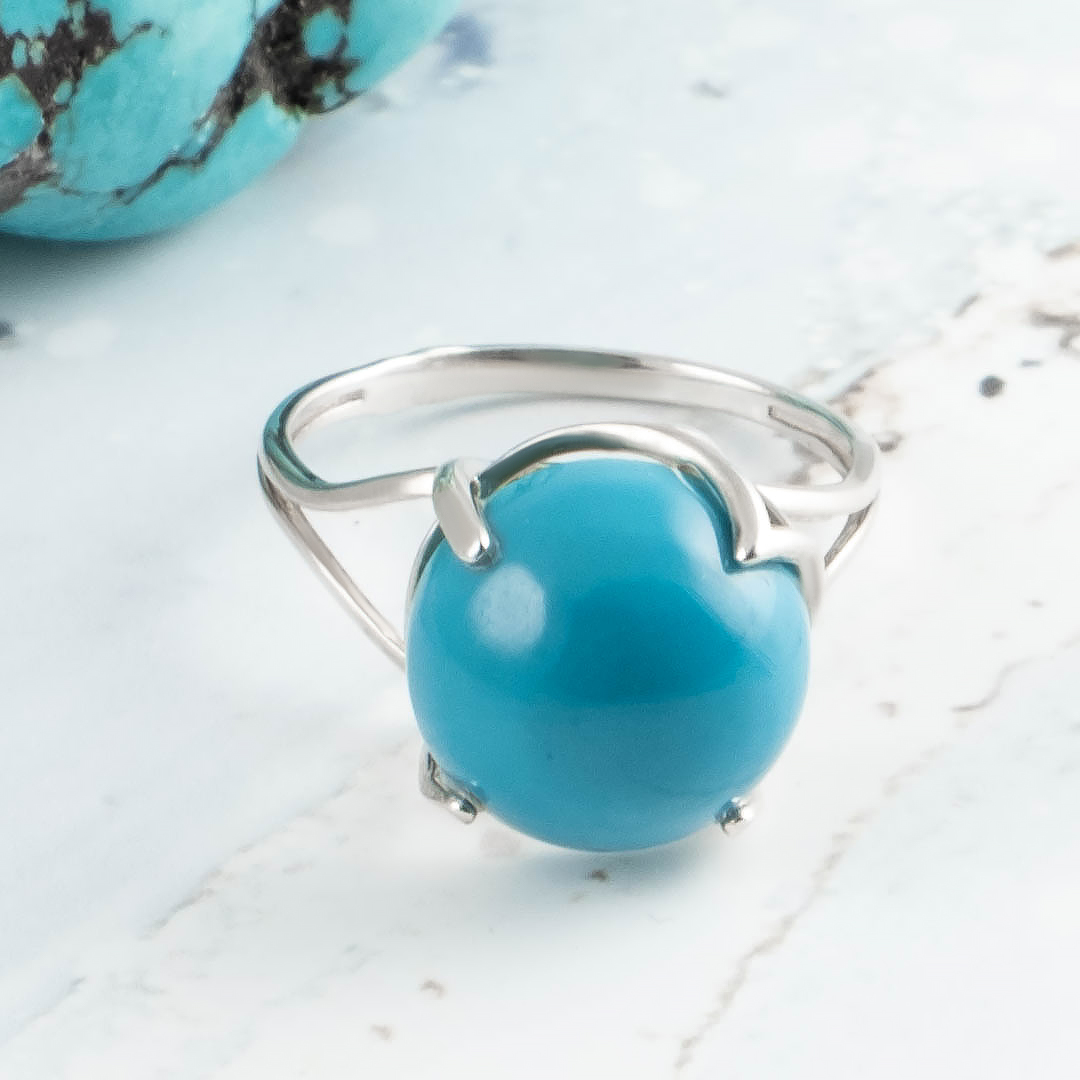 0529R Бирюза Кольцо (Ag 925)